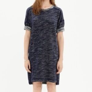 Madewell Blue Marled Sweatshirt Dress